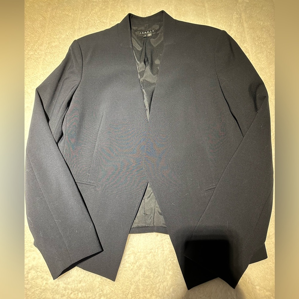Theory Lanai Blazer Dark Navy Sz 12